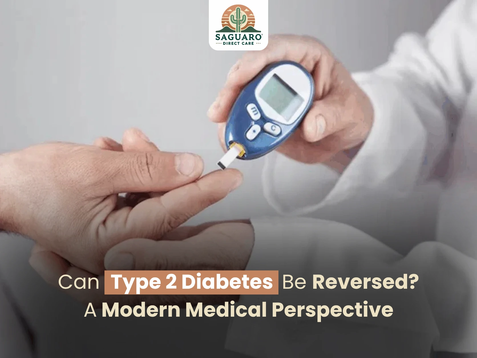 Doctor Checking Patient's Blood Sugar Levels with Glucometer in Clinic