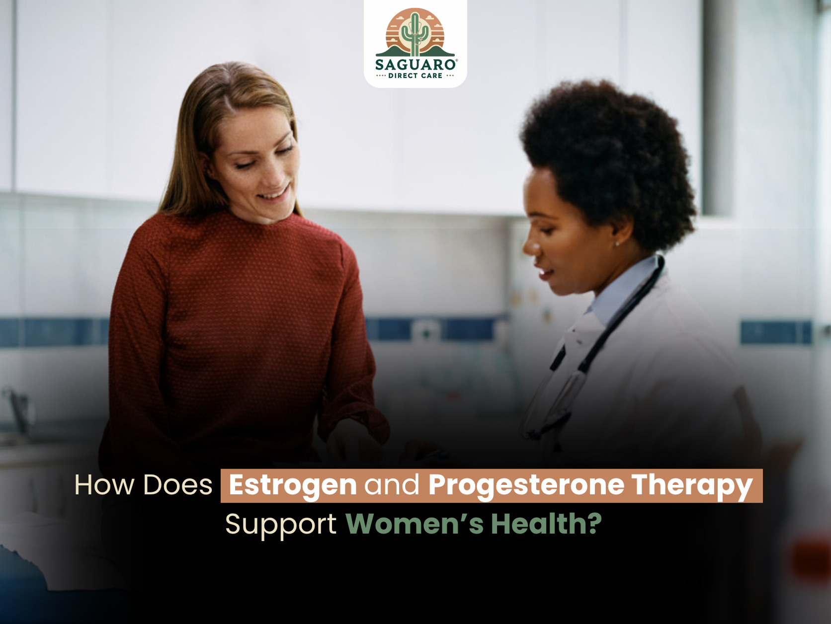 Doctor Consults Patient About Hormone Replacement Therapy in Office