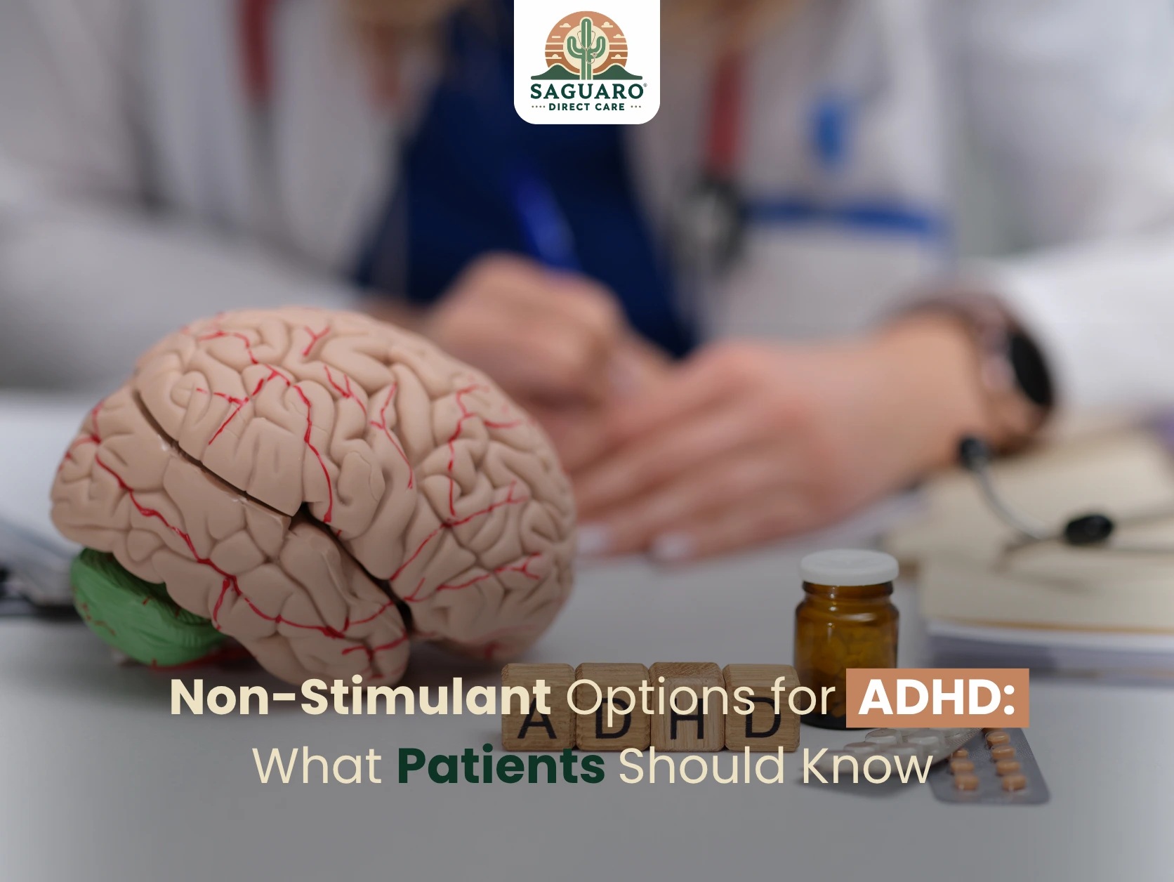 Doctor Discussing ADHD Treatment Options with Medical Tools on Desk